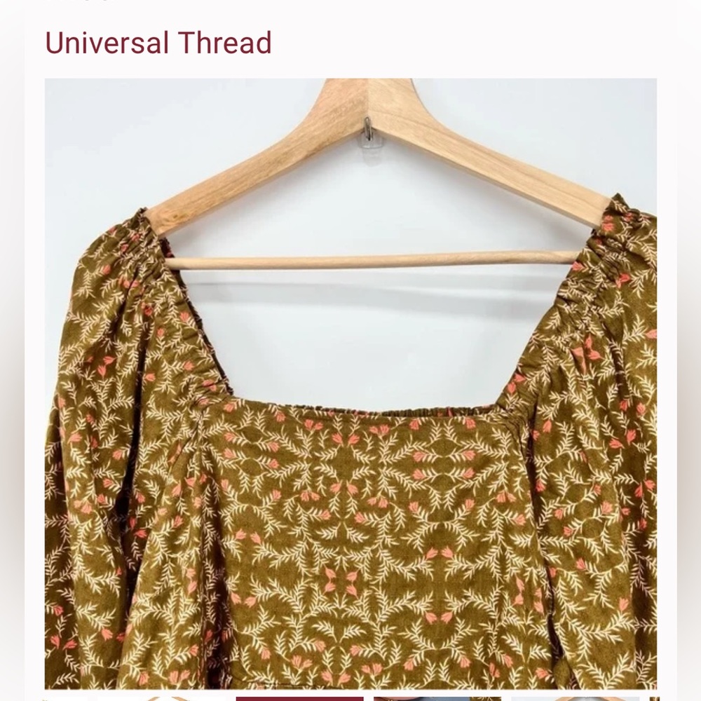 Major sale $11 was $25 New Universal Thread long puff sleeves pioneer dress - Picture 8 of 12